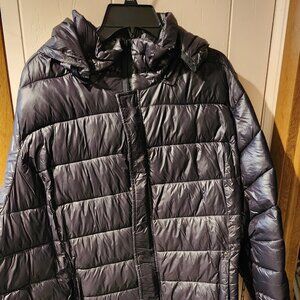 **Woman Within Hooded Long Quilted Puffer Coat – Women’s 3X (30/32)**